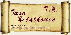 Tasa Mijalković vizit kartica